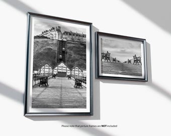Black and White Saltburn Pier Print Set