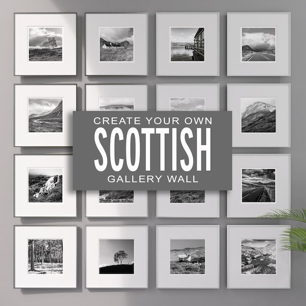 Black & White Scotland Gallery Wall Art Prints