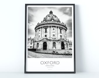 Radcliffe Camera, Oxford – Black & White Travel Poster Print