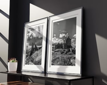 Scottish Landscape Print Set | Eilean Donan Castle and The Old Man of Storr
