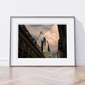 London Cityscape Print: Cornhill & 8 Bishopsgate Architectural Wall Art