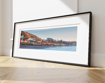 Scarborough Beach Huts Panoramic Print: Coastal Wall Art