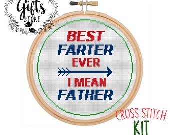 Father/'s Day Gift For Dad Best Grill Daddy Ever Cross Stitch Kit Father/'s Day Cross Stitch Kit Quotes Cross Stitch Kit Grill Master.