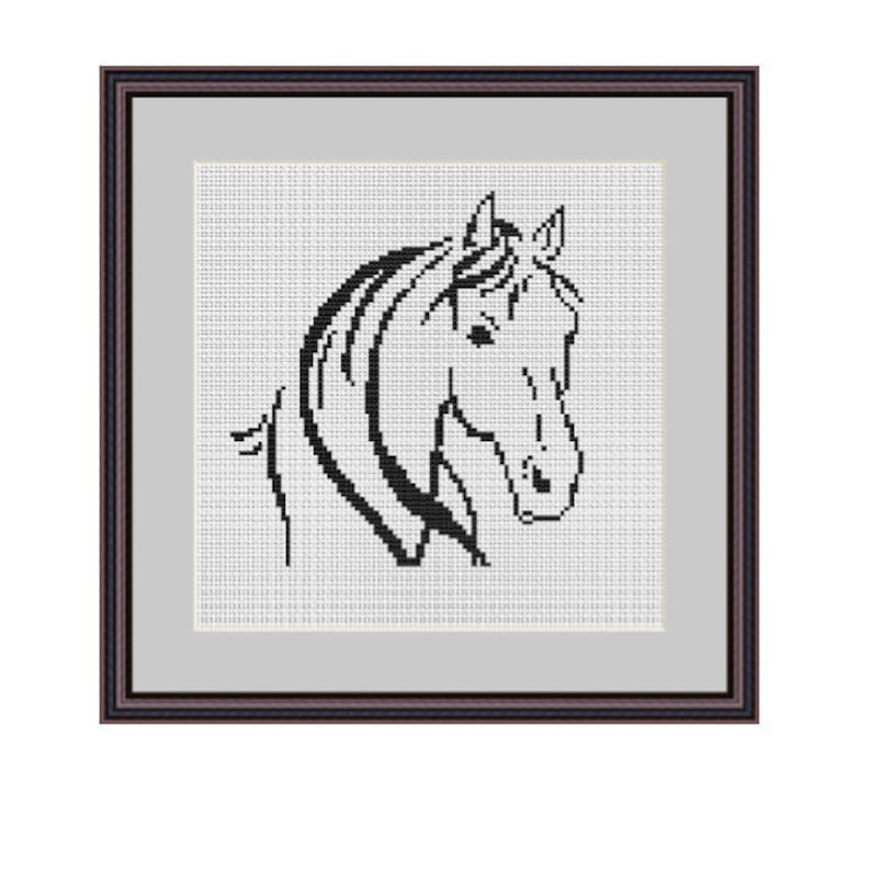 Horse Counted Cross Stitch Pattern. PDF Instant Download. Etsy
