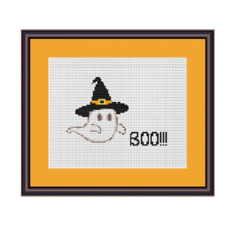 Ghost Cross Stitch Set. Halloween Counted Cross Stitch Kit. | Etsy