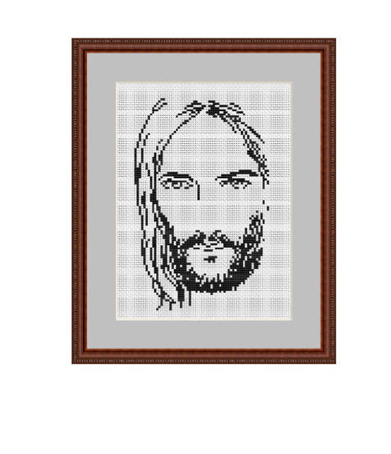 Jesus Christ Pattern. Christian Counted Cross Stitch Pattern. Etsy