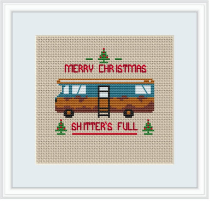 Set of 4 Christmas Cross Stitch Patterns. Christmas Vacation Etsy