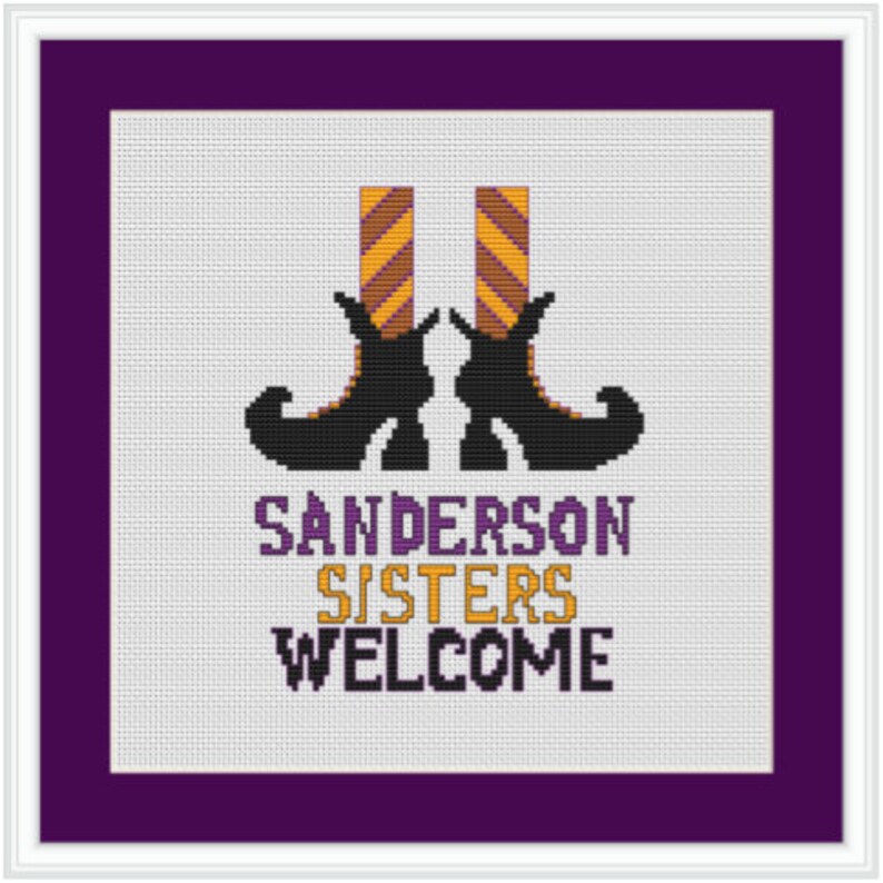Sanderson Sisters Welcome Counted Cross Stitch Kit. Halloween - Etsy