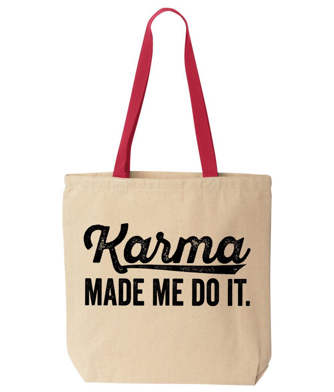 suspicaz contrabando tobillo Karma me hizo hacer lo bolsa de lona. Bolsa reutilizable - Etsy España