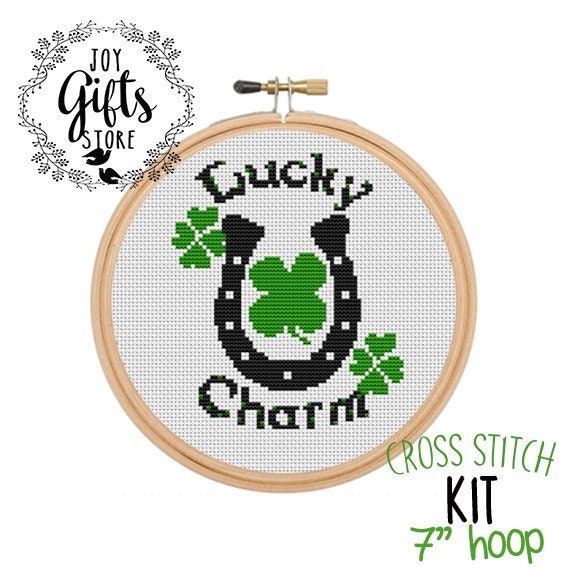 Lucky Charm Cross Stitch Pattern St Patrick S Day Lucky Etsy