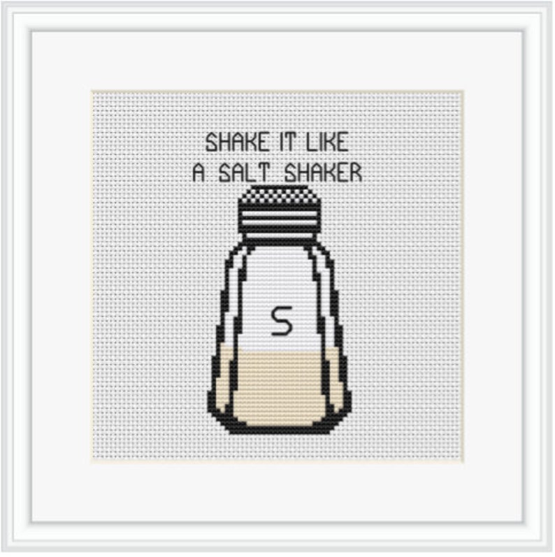 Salt Shaker Kit. Shake It Like A Salt Shaker Cross Stitch Kit Funny