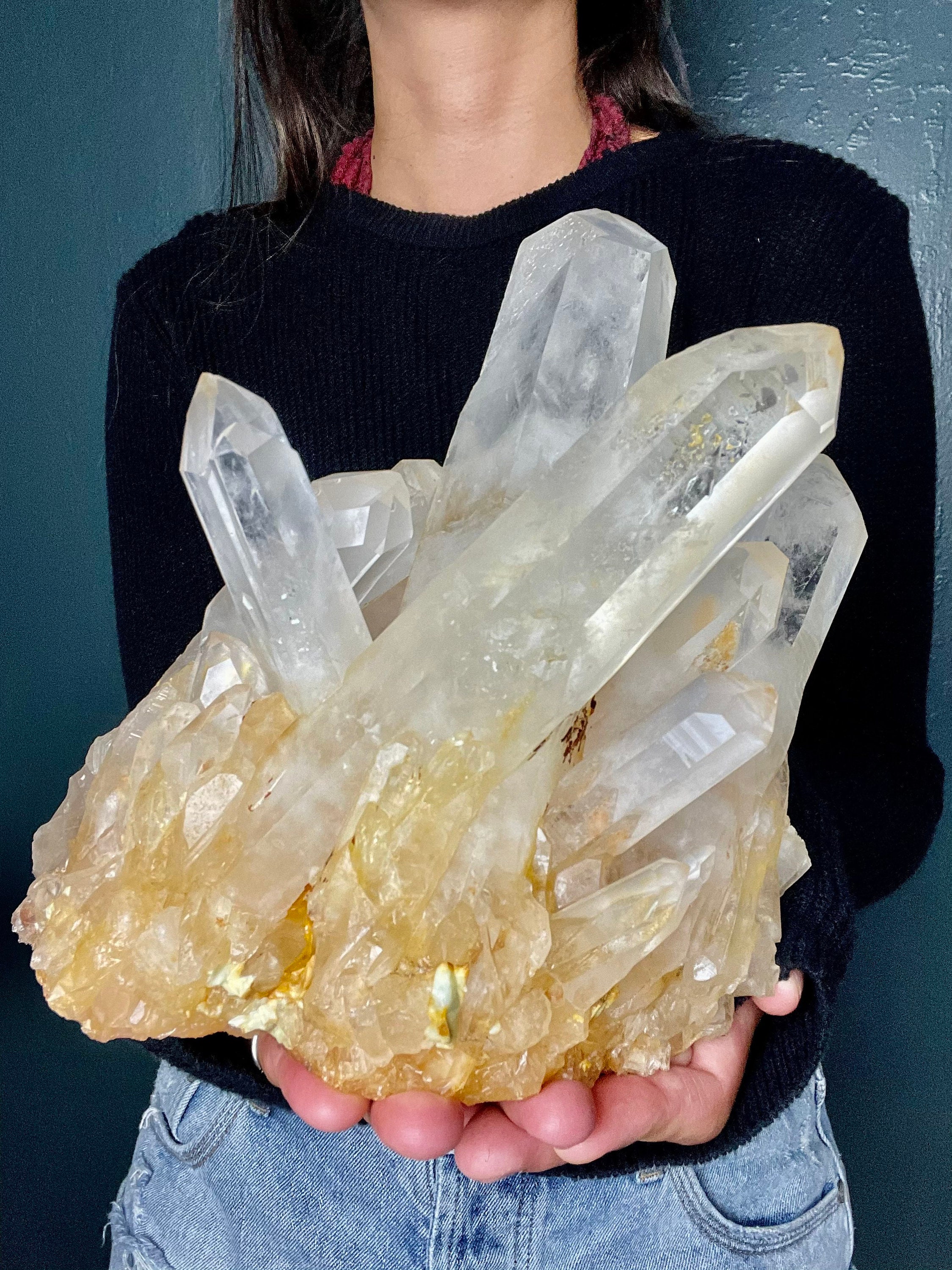 Huge 10lbs Clear Quartz Cluster Giant Quartz Crystal Top | Etsy