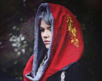 Hooded Scarf - Hooded Scarf - Rose