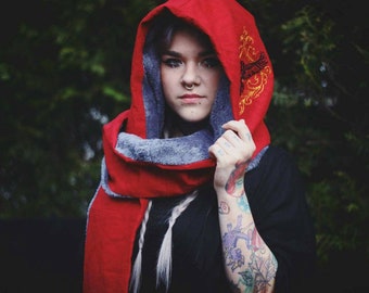 Hooded Scarf - Hooded Scarf - Raven Ornament