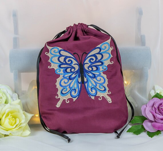 JUMBO Bag Riesentasche Mit Schmetterlings-Muster – 55x28x48 Cm, Aus Recyceltem Plastik