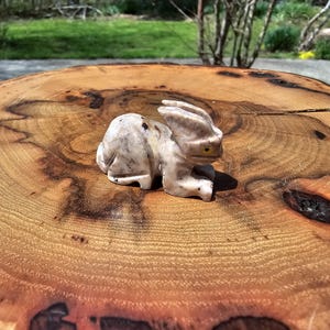 Rabbit Spirit Animal, Small Carved Agate Stone statue