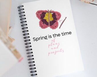 Spring Butterfly Spiral notebook