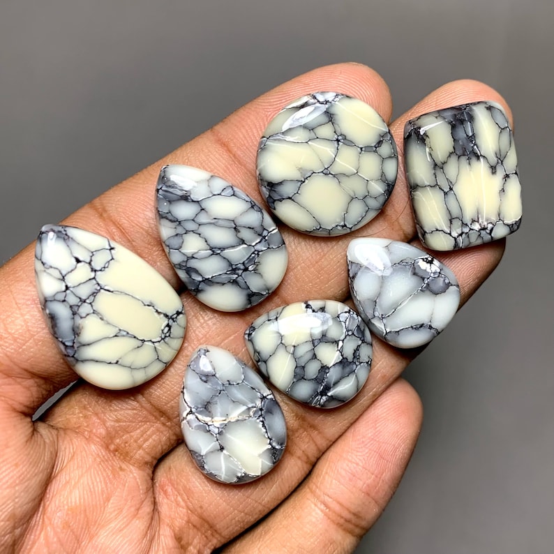 Shape Figure Matrix Pattern Rare ! Darkmoon Lavender Turquoise Cabochon, Natural Gemstone, Jewelry ...