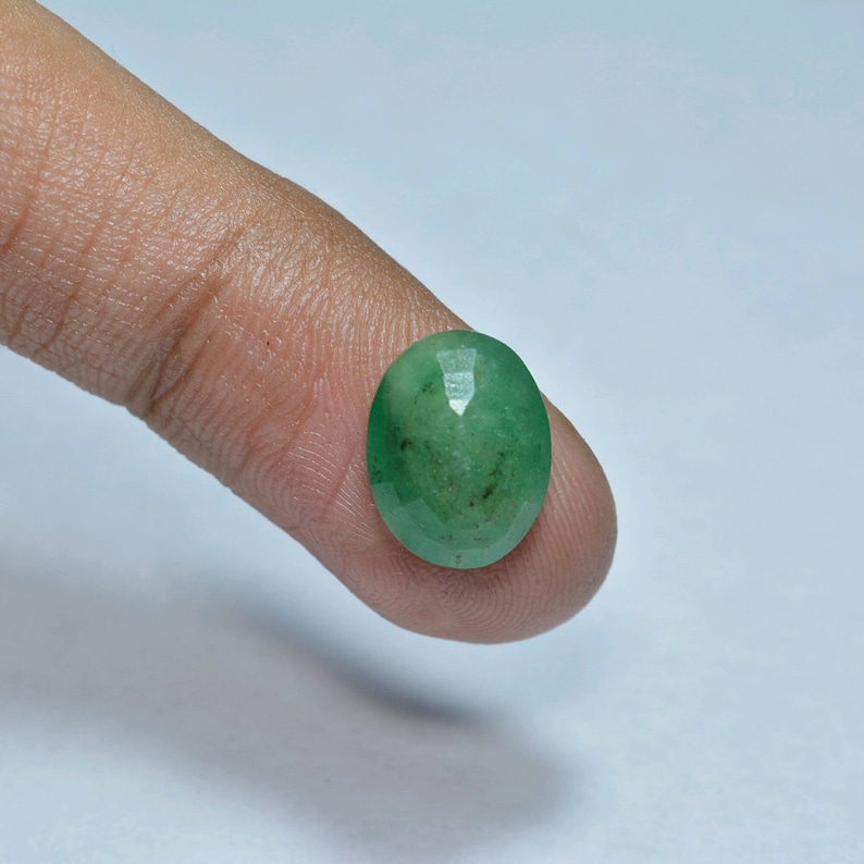 Natural Emerald Zambia oval faceted stones 13x10x6mm 5.75cts..A#1677
