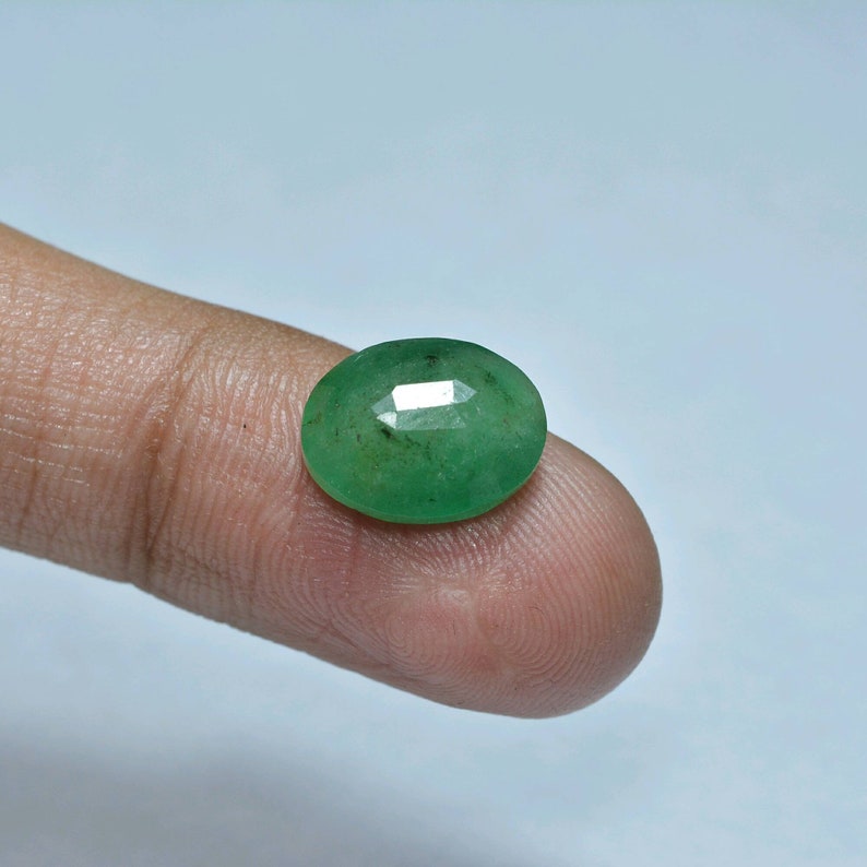 Natural Emerald Zambia oval faceted stones 13x10x6mm 5.75cts..A#1677