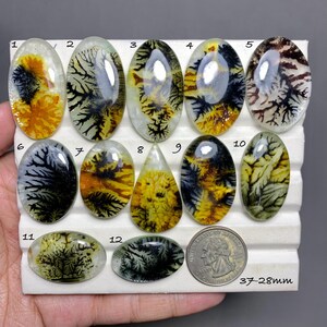 Scenic Agate Doublet Cabochon, Man-made Gemstone For Jewelry Making (37-28mm) #D2757