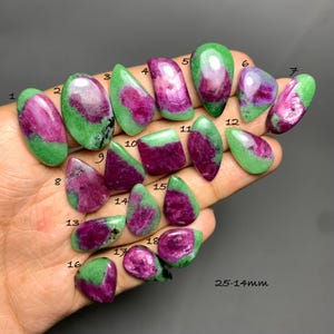 Cabujón de rubí zoisita AAA, gema natural, para la fabricación de joyas (25-14 mm) #D3881