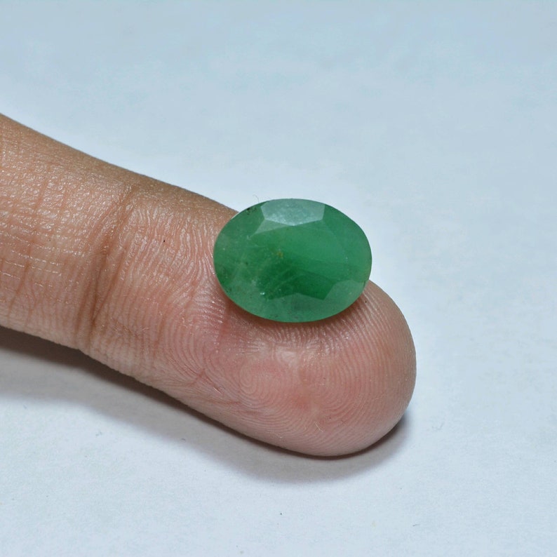 Natural Emerald Zambia oval faceted stones 13x10x6mm 5.75cts..A#1677