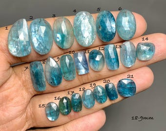 Mint Kyanite Rosecut Faceted, Natural Gemstone, Jewelry Making (18-9mm) #D4029
