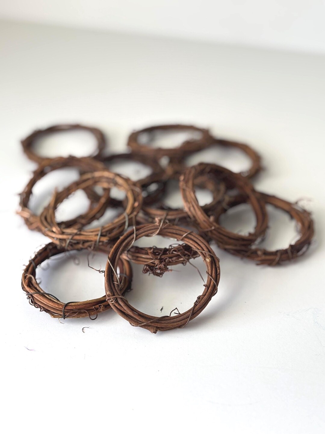 Mini Grapevine Wreaths (set of 4) | 2 Inch Rustic Craft Rings - Etsy