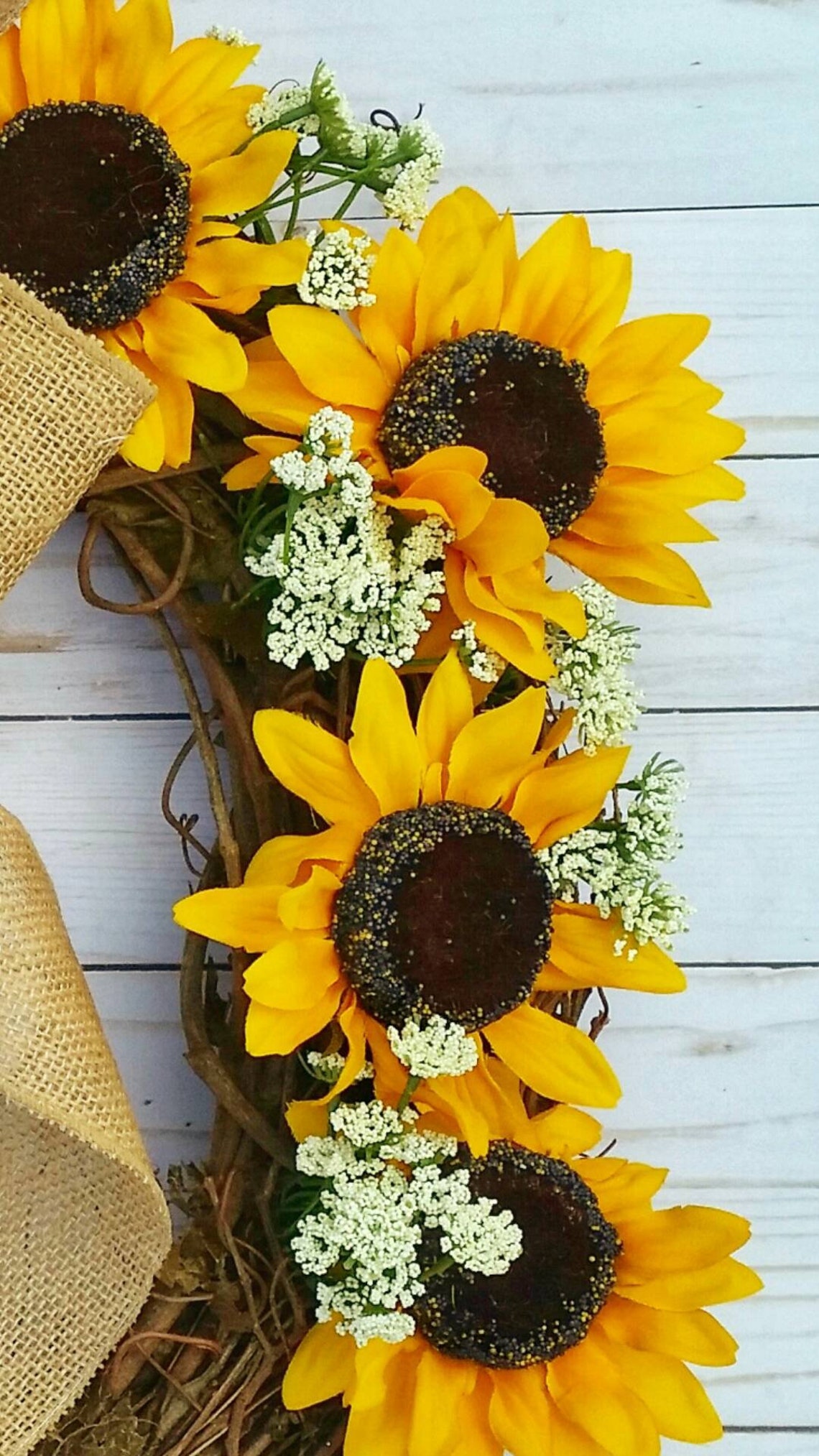 Sunflower Wreath Yellow Sunflower Wreath Fall Wreath Etsy