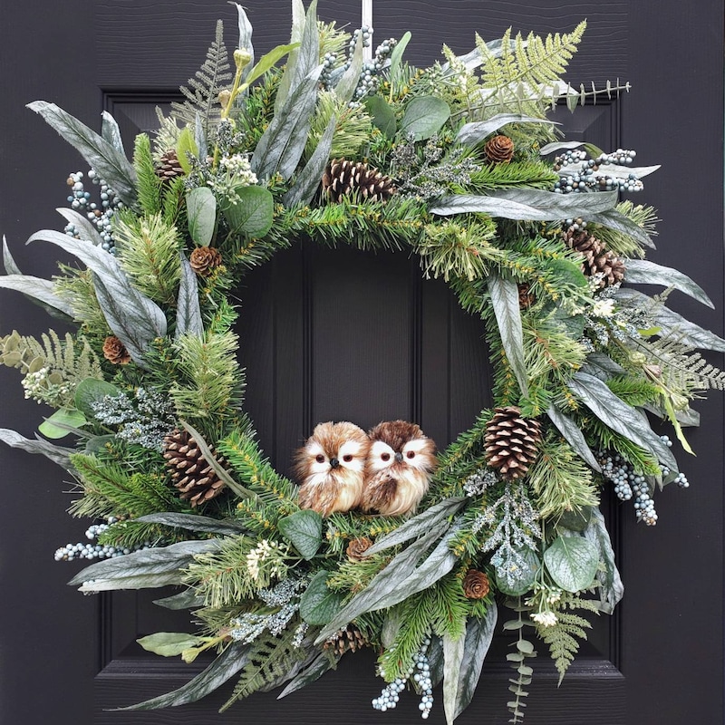 Winter Wreaths for Front Door - Etsy