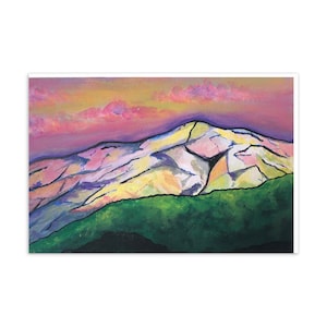 Coucher de soleil sur les montagnes du Colorado Carte postale | | d’œuvres d’art de la chaîne de montagnes | stationnaires en plein air carte postale des Rocheuses | Cadeau pour les randonneurs