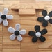 Daisy Bon Bon Clip on Earringsstud / Post White Yellow - Etsy