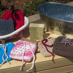 Shower Soap Saver Bag, Exfoliating Cotton Soap Pouch, No Mess Shower Bag, Hanging Crochet Soap Sack, Eco Spa Bag, Bathtub Handmade Gifts
