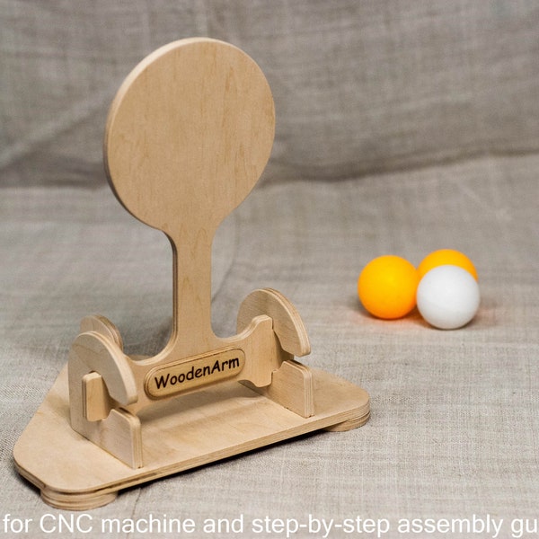 Ping Pong Gun, Ping Pong Ball Shooter, handgemachtes Kinderspielzeug, Spielzeugpistole, CNC-Datei, Laser Cut Vektorplan