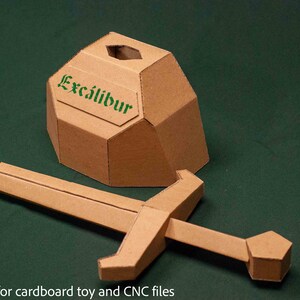 DIY-plannen voor karton, Excalibur-speelgoed, plannen en patronen, handgemaakt kinderspeelgoed, CNC-bestand, Laser Cut Vector Plan afbeelding 7