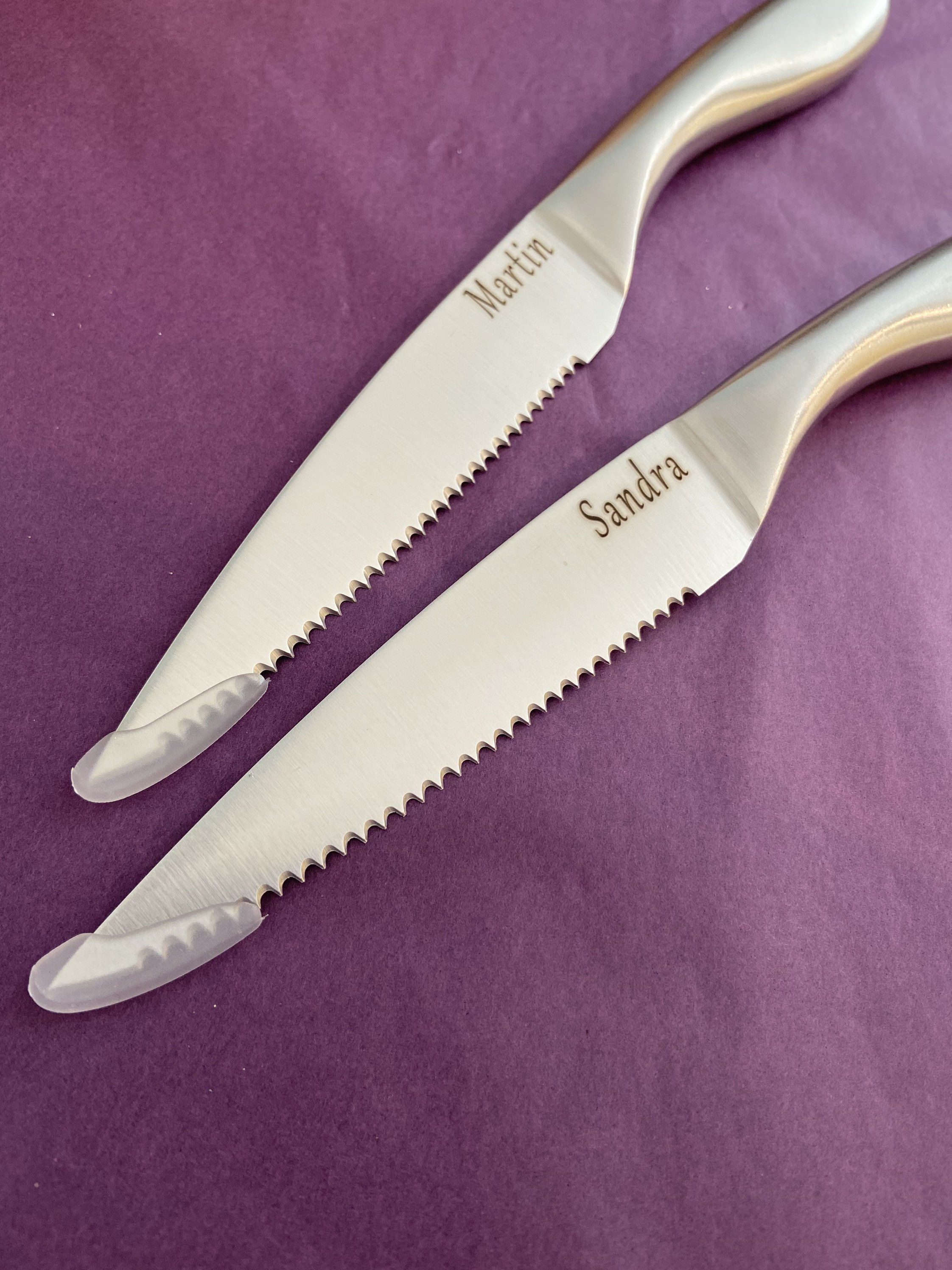 Pair of Personalised Steak Knife All Purpose Engraved Etsy UK