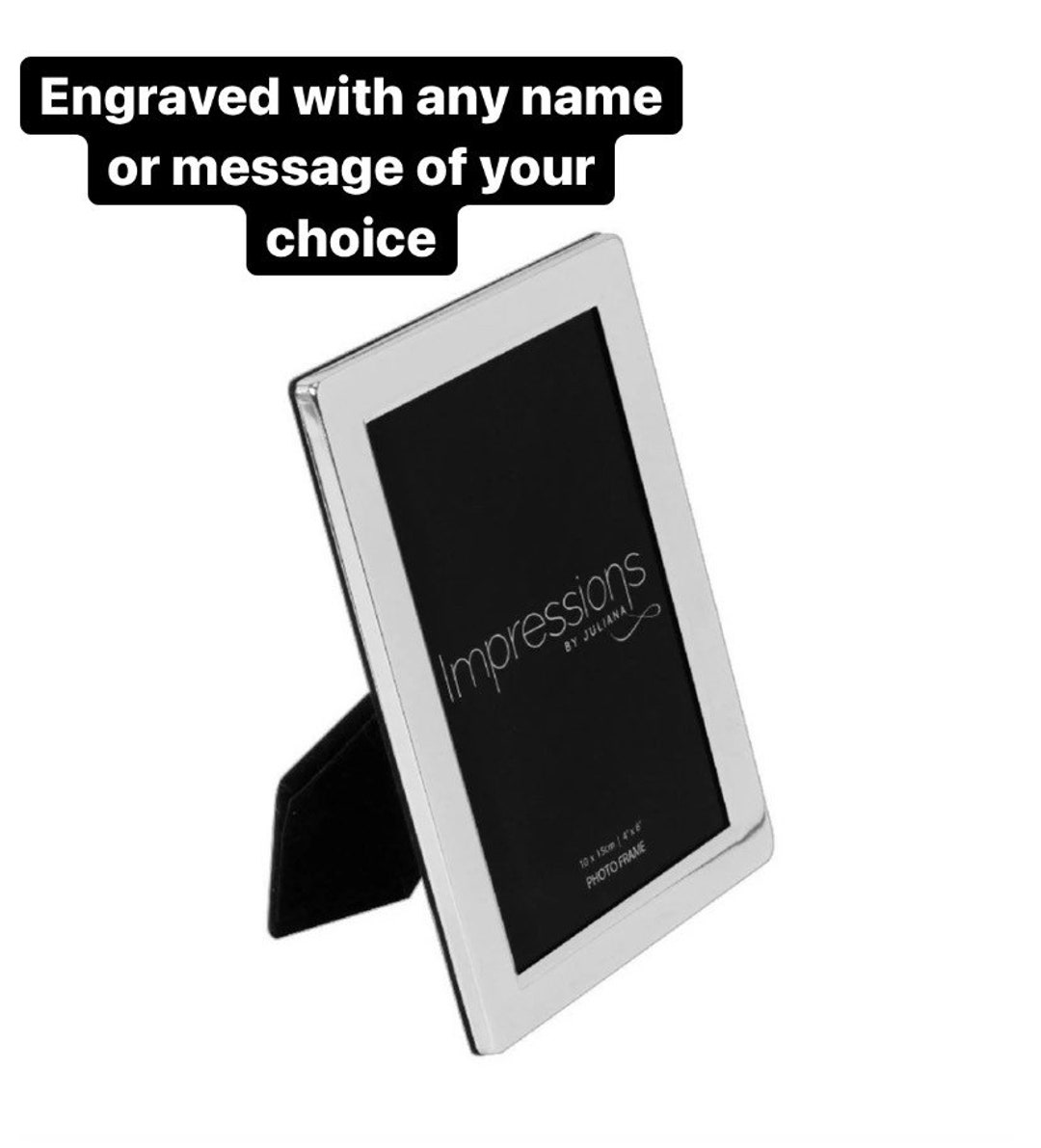 Silver Plated Engraved Photo Frame 4 X 6 Etsy