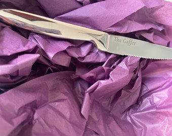 Personalized Steak Knife: Engraved Stainless Steel 5 Inch Gift