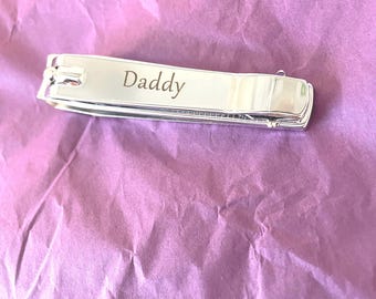 Engraved Stainless Steel Nail Clippers, Personalized Gift