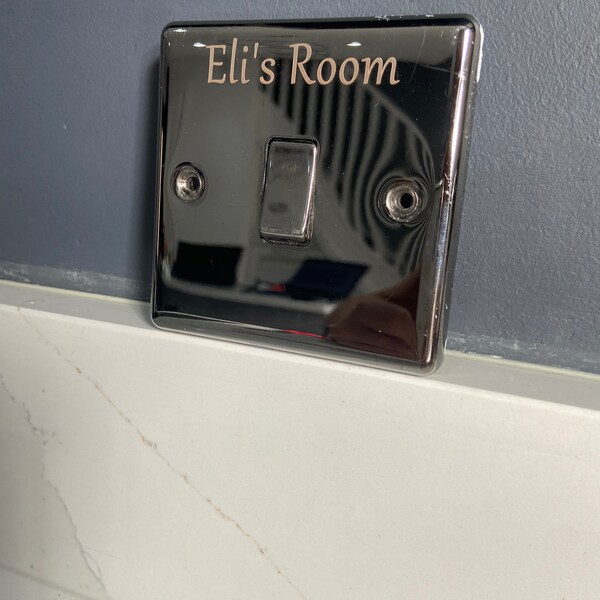 Engraved Light Switch Cover Etsy