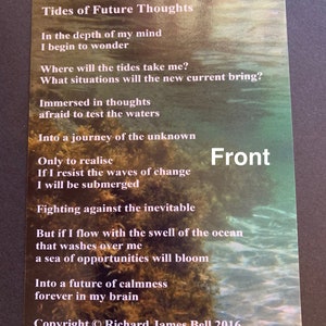 Tides of Future Thoughts - Poetical Postcard - door Richard J Bell
