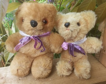 2 petits amis ours en mohair gc des années 60