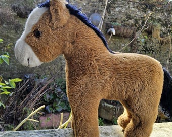 Hermann Teddy plush horse/Germany/80s/gc/C11