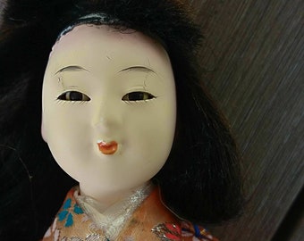 Pretty oriental doll/figure/8"high/1970s/gift