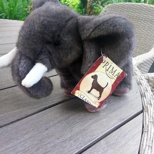 Éléphant en peluche Prima/étiquette pour carte/années 90/gc/C7