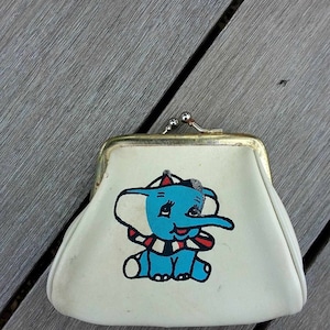 1950er Jahre Kinder Geldbörse/Geldbörse Elefant