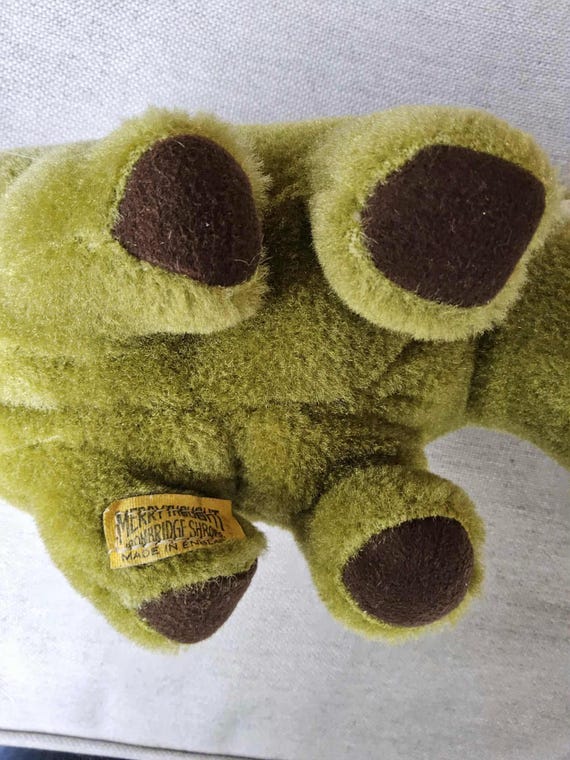 Merrythought Green Plush Hippo/gc/c8 - Etsy Denmark