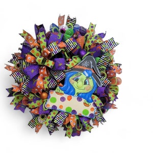 Halloween Wreath, Witch Wreath, Whimsical Wreath, Halloween Wreath for Front Door, Halloween Decor