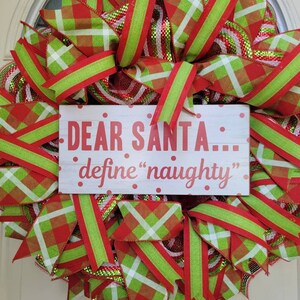 Christmas Wreath for Screen Door, Christmas Slim Wreath, Christmas Deco Mesh Wreath